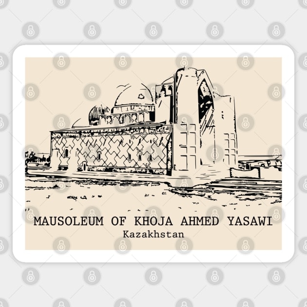Mausoleum of Khoja Ahmed Yasawi - Kazakhstan Magnet by Lakeric
